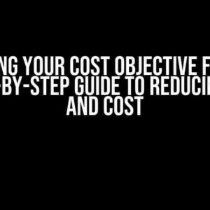 Optimizing Your Cost Objective Function: A Step-by-Step Guide to Reducing Time and Cost